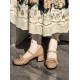 Dita Autumn Whispers Square Toe Mary Jane Shoes(Reservation/5 Colours/Full Payment Without Shipping)